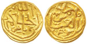 Muhammad bin Tughluq III (AH 725-752, 1325-1351 AD), Gold Tanka, 11.02g, in the name of th