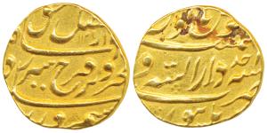 Farrukhsiyar (AH 1124-1131, 1713-1719AD), Gold Mohur, 10.93g, Dar us-Sarur Burhanpur Mint,
