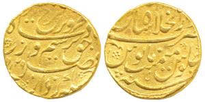 Farrukhsiyar, Gold Mohur, 10.85g, Dar ul-Khilafat Shahjahanabad Mint, AH 1129/5 (KM 390.30