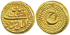 Tipu Sultan, Gold Pagoda, 3.44g, Patan Mint, AM 1198/1, rev. Persian letter ’He’, no mint 