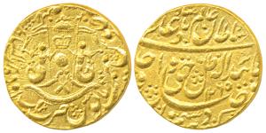 Wajid Ali Shah (AH 1263-1272, 1847-1856 AD), Gold Ahsrafi, 10.66g, Mulk Awadh Bait us Sult