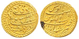 Murshidabad Mint, Gold Mohur, 12.30g, in the name of Shah Alam II, AH 1184/11 (Prid 20). V