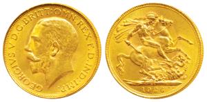 South Africa, George V, Gold Sovereign, 8g, 1926, ’SA’ mint mark for South Africa (KM 21).