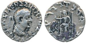 Indo-Greeks, Hermaeus / Hermaios (c. 40-1 BC), Silver Tetradrachm, 8.02g, obv. diademed an