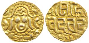 Gahadavalas of Kanauj, Govinda Chandradeva, Gold Dinara, 4.09g, obv. Goddess Lakshmi seate
