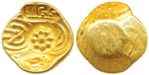 Yadavas of Devagiri, Singhana Deva (c. 1200-1247 AD), Gold Gadyana / Padma Tanka, 3.73g, P
