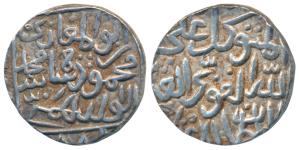Mahmud Shah (AH 887-924, 1482-1518 AD), Silver Tanka, 11.03g, Hazrat Muhammadabad Mint, al