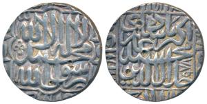 Akbar (AH 963-1014, 1556-1605 AD), Silver Rupee, 11.34g, Agra Mint, Kalima type, AH 978 (K