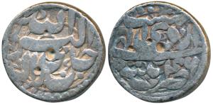 Akbar, Silver Rupee, 11.04g, Patna Mint, Ilahi type, Month Ardibihisht, Year 46 (KM 93.14)