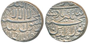Jahangir, Silver Heavy Rupee, 13.73g, 20% overweight, Ahmedabad Mint, Kalima type, AH 1015