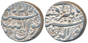 Jahangir, Silver Rupee, 11.42g, Jalnapur Mint, Kalima in floral background on obv. (KM 141