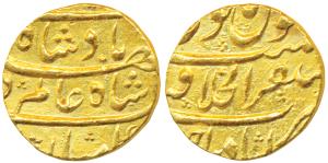 Shah Alam Bahadur (AH 1119-1124, 1707-1712 AD), Gold Mohur, 10.92g, Mustaqir-al-Khilafat A