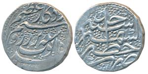Ayyub Shah (AH 1223-1245, 1818-1829 AD), Silver Rupee, 10.79g, Kashmir Mint, RY Ahd, (KM 5