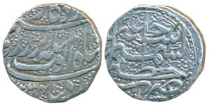 Ayyub Shah, Silver Rupee, 10.43g, Kashmir Mint, RY Ahd, (KM 598). Very Fine+, Scarce.