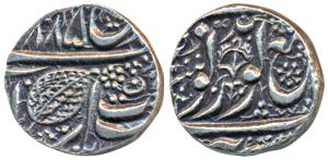 Ranjit Singh, Silver Rupee, 11.15g, Amritsar Mint, Nanakshahi couplet, VS 1885 (18)99, Chh