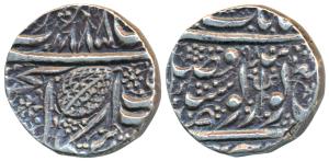 Amritsar Mint, Silver Rupee, 11.21g, Nanakshahi couplet, VS 1885 / (18) 98 (1828/1842 AD) 