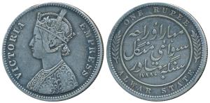 Mangal Singh (AH 1291-1310, 1874-1892 AD), Silver Rupee, 11.50g, Calcutta Mint, with the n