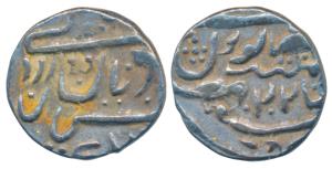 Ranjit Singh (AH 1263-1281, 1846-1864 AD), Silver ½ Rupee, 5.22g, with the name of Queen V