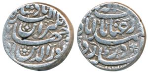 Jahangir (AH 1014-1037, 1605-1627 AD), Silver Rupee, 11.25g, Ahmedabad Mint, Inayat couple