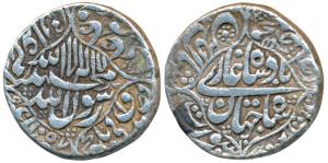 Shah Jahan, Silver Rupee, 11.45g, Surat Mint, AH 1057/20, legend within quartefoil on both