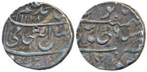 Mahadji Rao (AH 1175-1209, 1761-1794 AD), Silver Rupee, 11.19g, Gwalior Fort Mint, in the 
