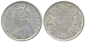 Victoria Empress, Silver Rupee, 1898, Bombay Mint, C2 / I / B incuse, (Prid 184). About Ex