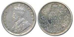 George V, Silver ½ Rupee, 1922, Calcutta (Prid 324). About Extremely Fine.