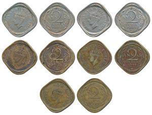 George VI, Cupro-Nickel 2 Annas, 1939, Calcutta Mint, 2nd head, (Prid 905); Bombay Mint, d