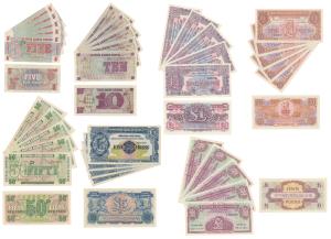 British Armed Forces, 5 Pence (4), 10 Pence (4), 50 Pence (4), One Pound (13), 5 Pound (4)