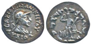 Indo-Greeks, Lysias Aniketos (c. 145-135 BC), Silver Drachm, 2.15g, obv. Diademed, draped,
