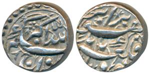 Akbar, Silver Rupee, 11.41g, Qila Bandhu Mint, obv. Riwaz i-Sikka Allahhu Akbar, rev. Buwa