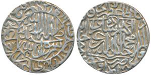 Akbar, Silver Rupee, 11.40g, Hazrat Delhi Mint, Kalima type, AH 973 (KM 80.7). Extremely F