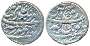 Aurangzeb, Silver Rupee, 11.49g, Dar ul-Fateh Ujjain Mint, AH 10XX/15, complete mint name 