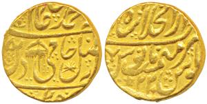 Shah Alam II (AH 1174-1221, 1759-1806AD), Gold Mohur, 10.78g, Dar-ul-Khilafat Shahjahanaba