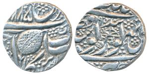 Amritsar Mint, Silver Rupee, 11.03g, VS 1885 / 1905, Umbrella or Chhatar with Gurumukhi wo