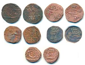 Khande Rao (AH 1273-1287, 1856-1870 AD), Copper Paisa (3), Amreli and Baroda Mints, AH 127