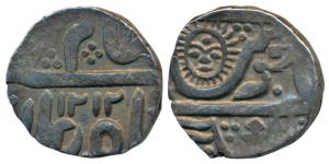 Tukoji Rao (AH 1261-1304, 1844-1886 AD), Silver ½ Rupee, 5.54g, Malharnagar Mint, in the n