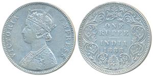 Victoria Empress, Silver Rupee, 1888, Bombay Mint, A3 / I / B raised, Unlisted in any refe