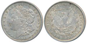 United States of America, Silver Morgan Dollar, 26.64g, 1921 (KM 110).Extremely Fine.