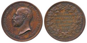 Colonial and Indian Exhibition, London 1886, Copper Medal, 78.95g, obv. bust of Albert Edw