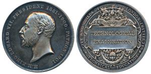 Technological Examination London Institute Medal, Silver Medal, 74.15g, obv. bust of Alber