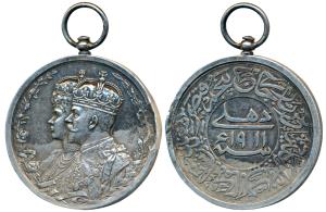Delhi Durbar Medal 1911, George V, Silver, obv. conjoined busts of King George V and Queen