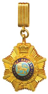Order of British India, 1st Class, 1st type neck badge, gold and enamel medal, 32.46g, a g