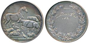 Cattle Show, Silver Medal, 62.83g, obv. a horse and other livestock, rev. Mottram Show 193