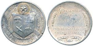 British India Corporation Limited. Silver Jubilee Medal, Silver, 61g, obv. shield of the c