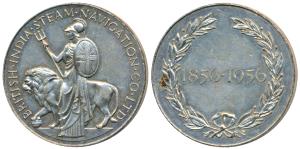 British India Steam Navigation, Silver Medal, 25.19g, obv. Britannia standing left holding