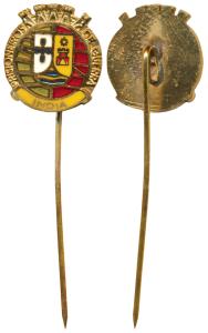 Goa, Prisoner of War Badge, Second World War, Copper and enamel with pin, "Prisoner De Gue