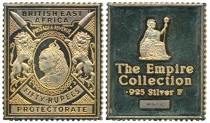 Proof Sterling Silver Ingot, 18.54g, replica of a British East Africa stamp of Queen Victo