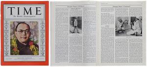 Time Magazine, March 7, 1938, Subhash Chandra Bose, featured on the cover page and caption