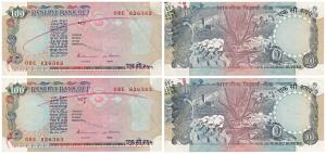 Rupees 100, Error, signed S. Venkitaramanan, incomplete printing of two consecutive notes,